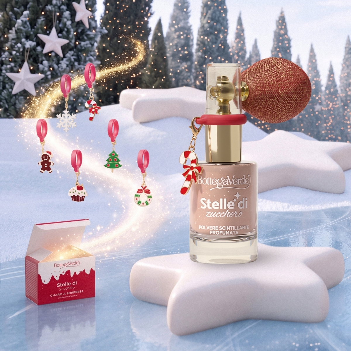 Stelle di Zucchero - Shimmering powder for face, body and hair, with Stevia