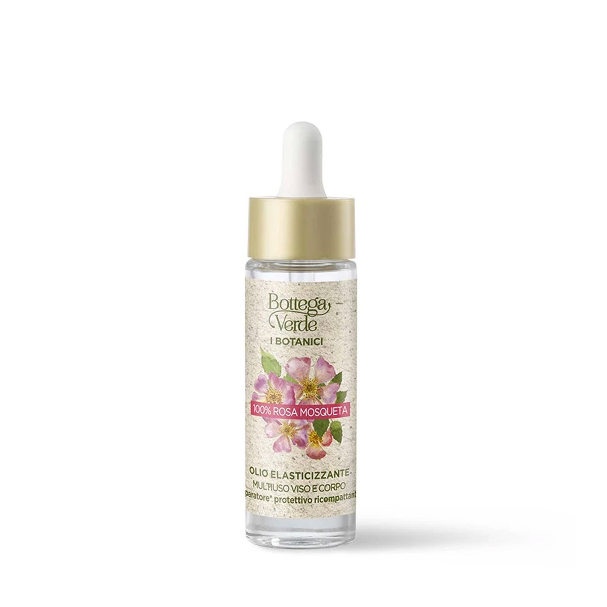 Image of Bottega Verde I Botanici - Olio elasticizzante multiuso viso e corpo - 100% Rosa Mosqueta - riparatore* protettivo ricompattante