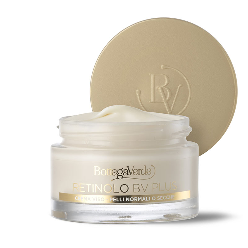 Retinolo Bv Plus - Crema facial - antiedad y elastizante - con Pro-Retinol, Colágeno vegetal y ácido Hialurónico (50 ml) - pieles normales o secas