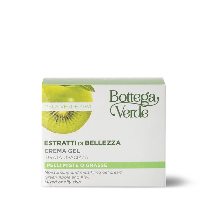 Estratti di bellezza - Gel cream - Green Apple and Kiwi - moisturizes and mattifies - Mixed or oily skin (50 ml)