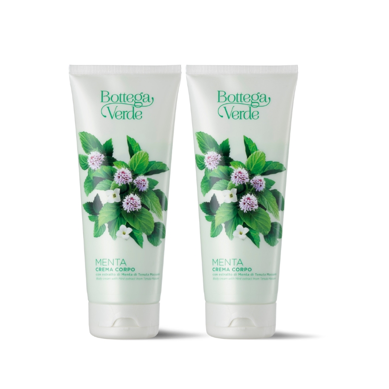 2 pieces Offer Menta - Body Cream with Mint extract from Tenuta Bottega Verde(200 ml)