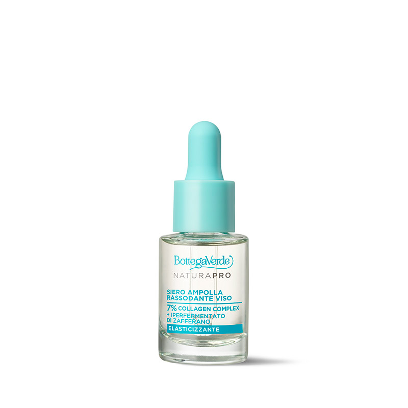 Bottega Verde Siero ampolla rassodante - concentrato viso - con 7% Collagen complex* e iperfermentato di Zafferano di Tenuta Bottega Verde (15 ml) - elasticizzante