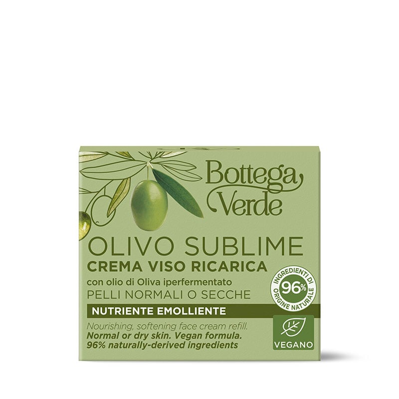Face cream - refill - nourishing and softening - with hyperfermented Olive oil (50 ml) - normal or dry skin
