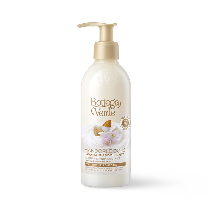 Mandorle dolci - Softening Hand liquid soap - skin protection - with Sweet almond oil (250 ml) - normal or dry skin