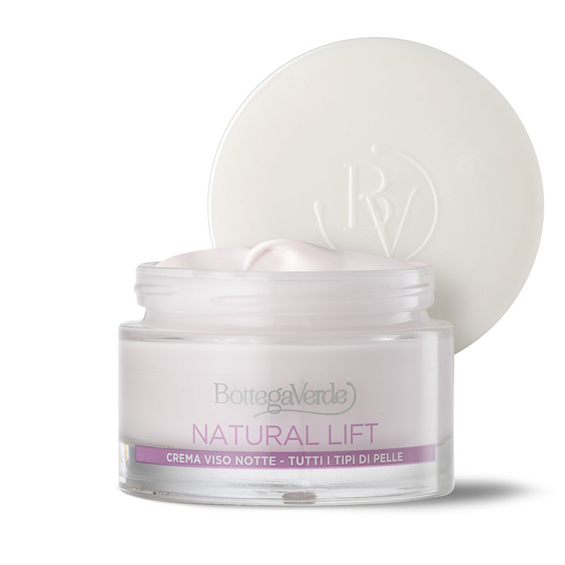 Natural Lift - Crema facial de noche primeras arrugas, efecto alisador antiestrés, para todo tipo de piel, con Argireline<REG/>, Pluridefence<REG/> y extracto de Arándano (50 ml) edad - 30 +