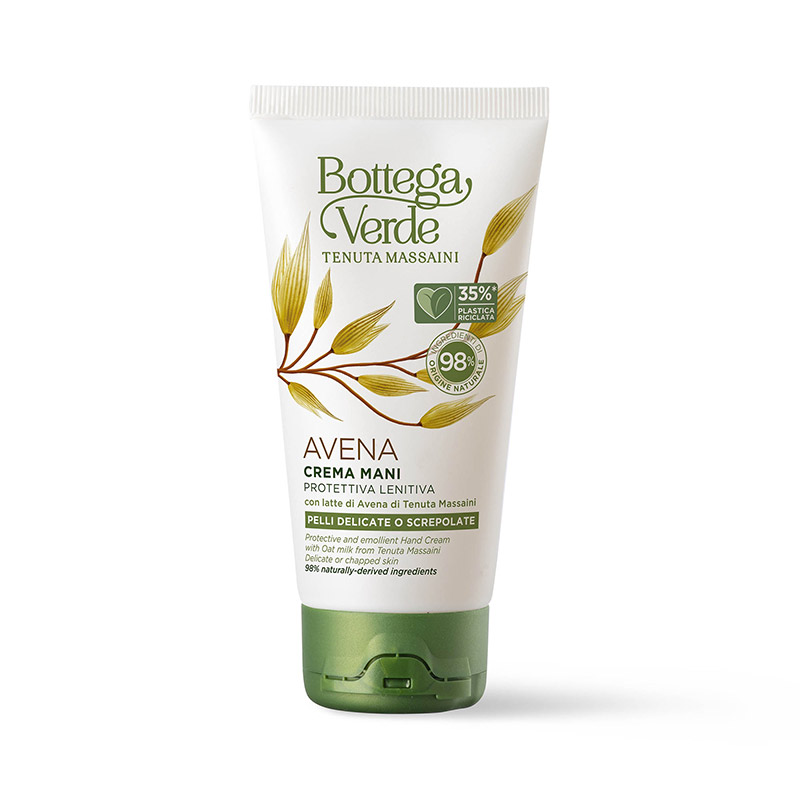 AVENA - Crema mani, protettiva lenitiva, con latte di Avena di Tenuta Massaini (75 ml) - pelli delicate o screpolate