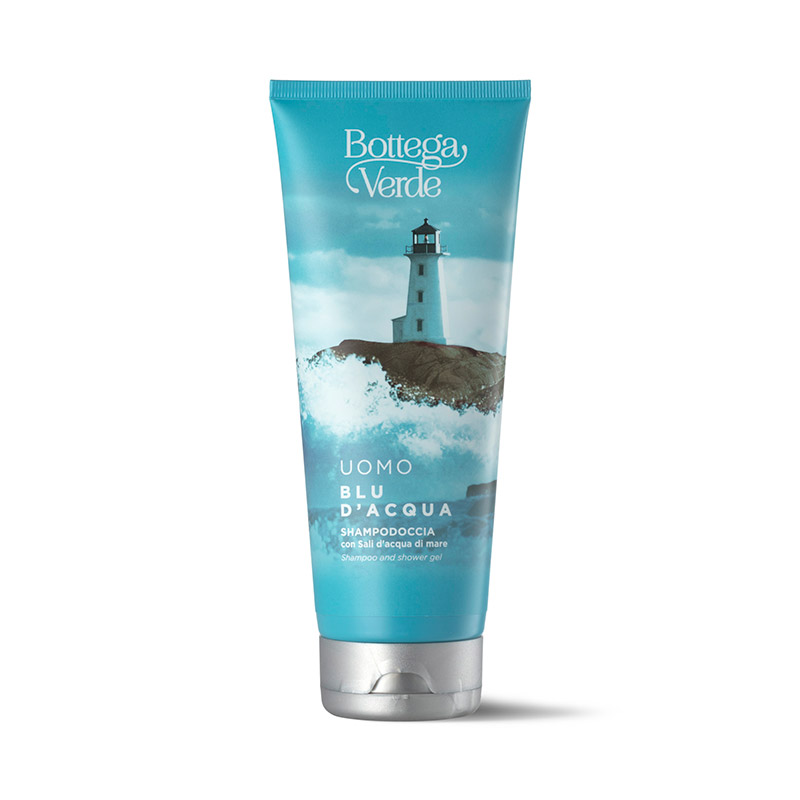 Image of Bottega Verde UOMO - Blu d'Acqua - Shampodoccia con sali d'acqua di mare