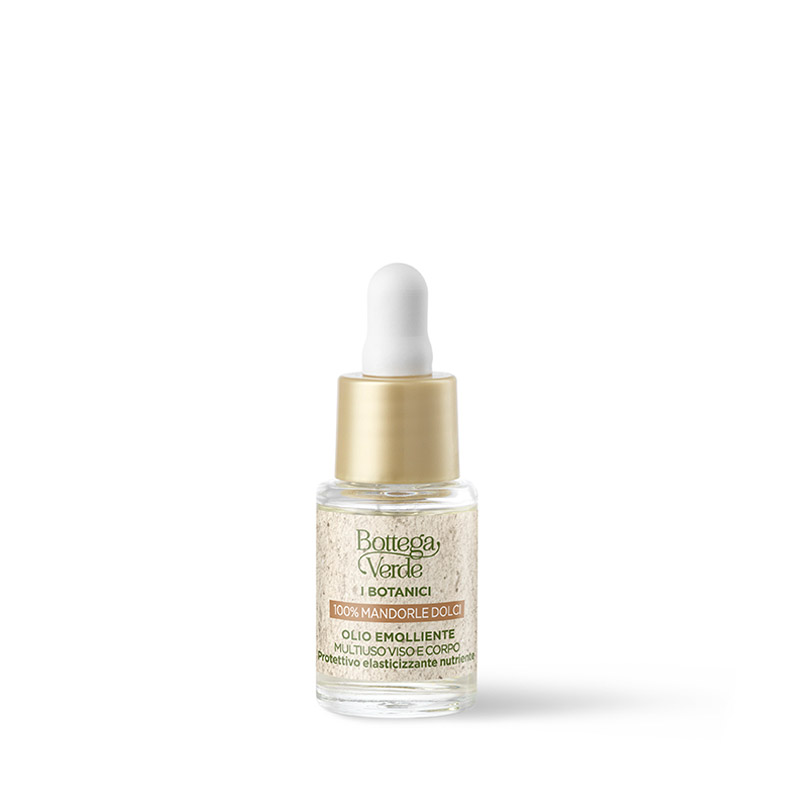 I Botanici - Emollient multi-use face and body oil - 100% sweet Almonds - Protective, elasticising and nourishing (10 ml)