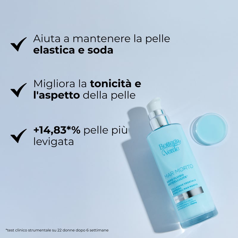 MAR MORTO - Anti-cellulite* fluid serum- Plant collagen, Caffeine and Dead Sea Salts  (100 ml) - firming