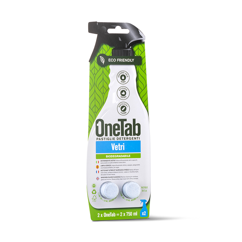 ONE TAB pastiglie detergenti vetri biodegradabili
