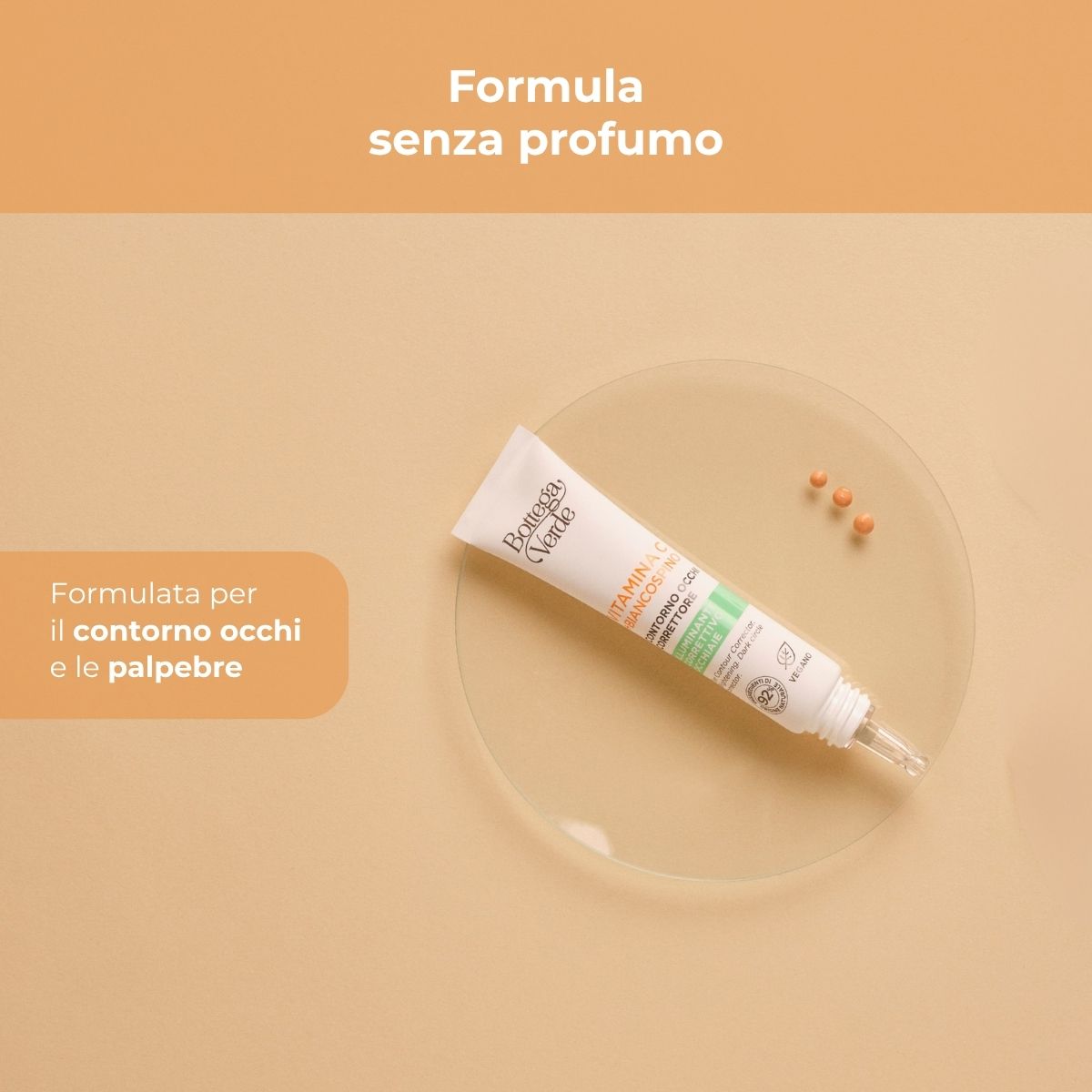 Vitamina C + Biancospino - Contorno occhi correttore - con Vitamina C, Biancospino e Caffeina - illuminante correttivo occhiaie