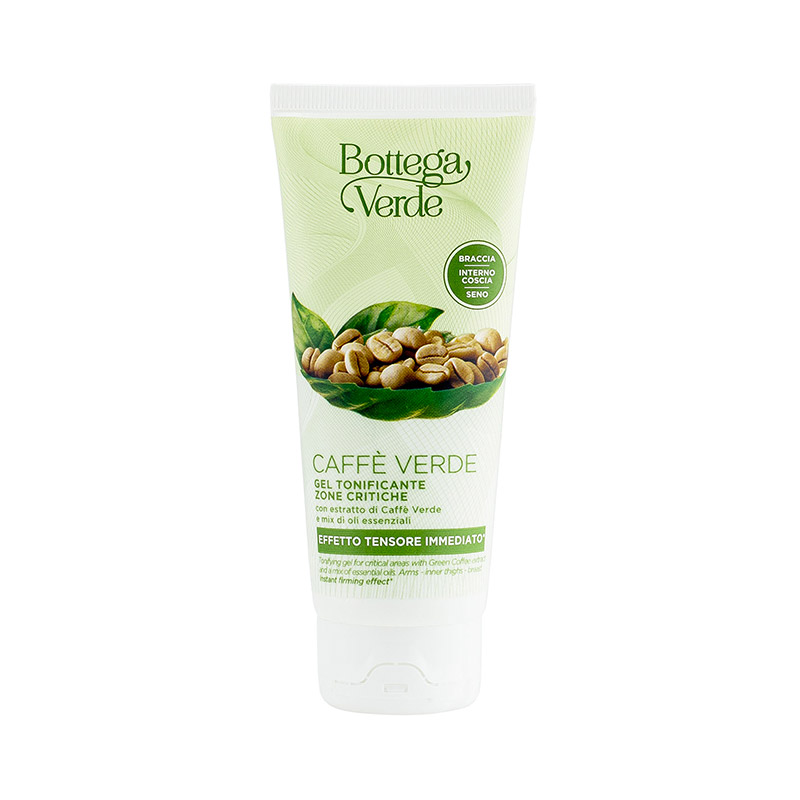 Caffè Verde - Tonifying gel for critical areas - with Green Coffee extract and a mix of essential oils (100 ml) - instant firming effect* - arms - inner thighs - breast