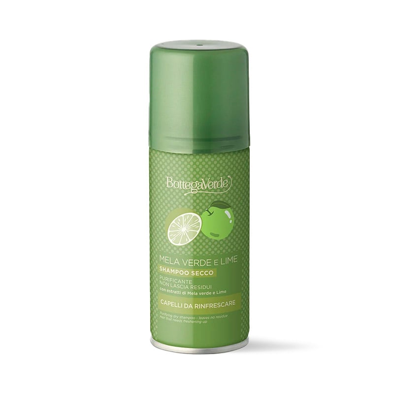 Image of Bottega Verde Mela e Lime - Shampoo secco - purificante, non lascia residui - con estratto di Mela e Lime (100 ml) - capelli da rinfrescare