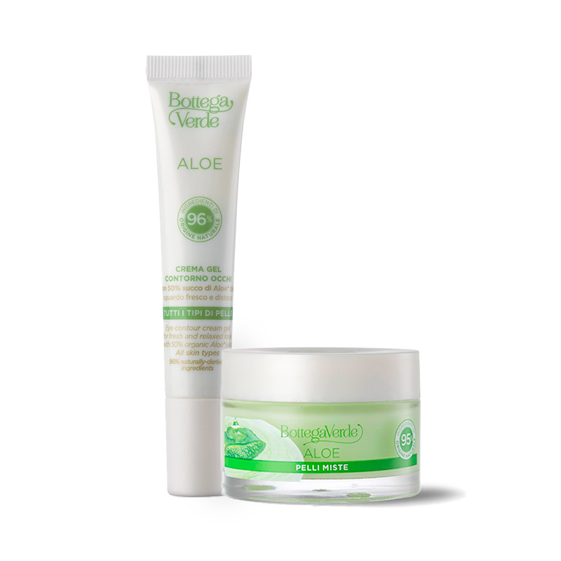 Bottega Verde Offerta Aloe - Cremagel contorno occhi + Crema gel viso 24 ore/pelli miste