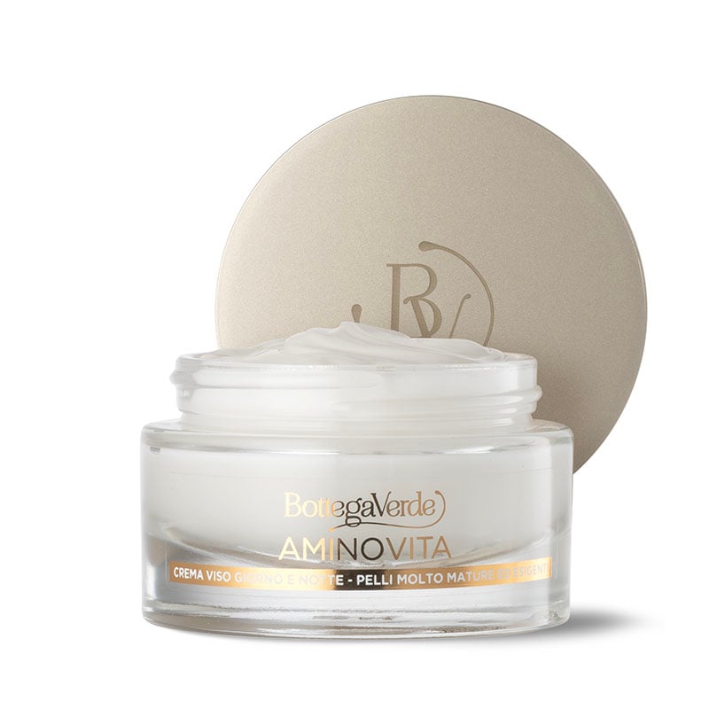 Aminovita - Crema facial día y noche - arrugas profundas, acción global* - con Pluridefence, Péptidos y Ceramidas vegetales (50 ml) - pieles muy maduras y exigentes