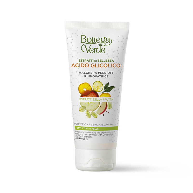 Estratti di bellezza - Mascarilla peel-off renovadora - ácido Glicólico y extractos de Frutas - perfecciona, alisa e ilumina - todo tipo de pieles (100 ml)