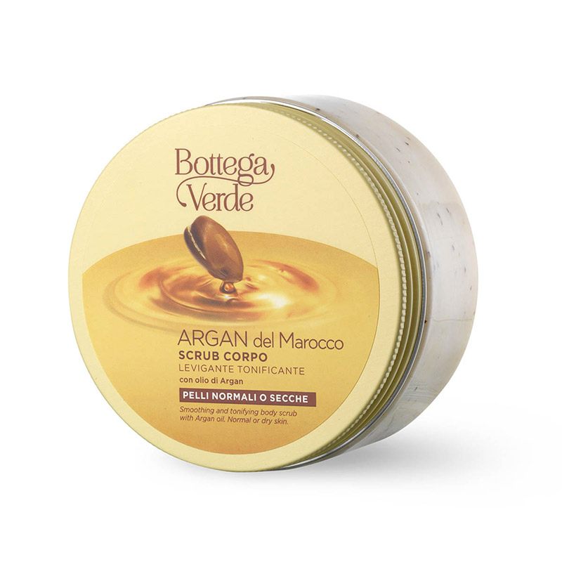 Image of Argan del Marocco - Scrub corpo - levigante tonificante - con olio di Argan - pelli normali o secche