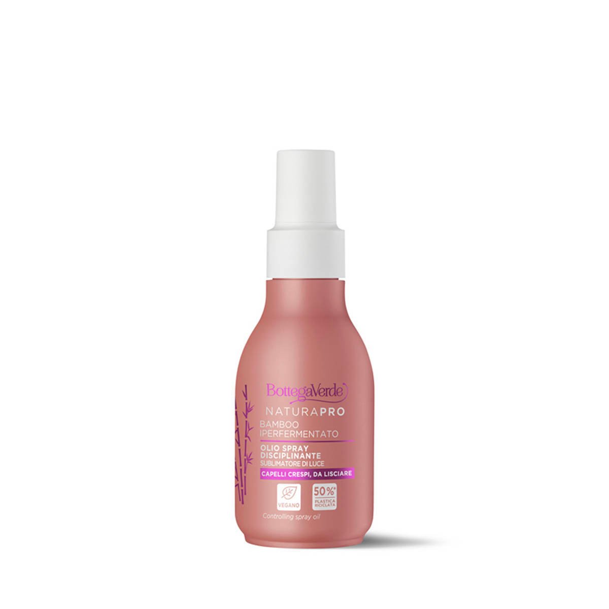 Aceite en spray disciplinante - sublimador de luz - con Bambú hiperfermentado (100 ml) - cabello encrespado para alisar