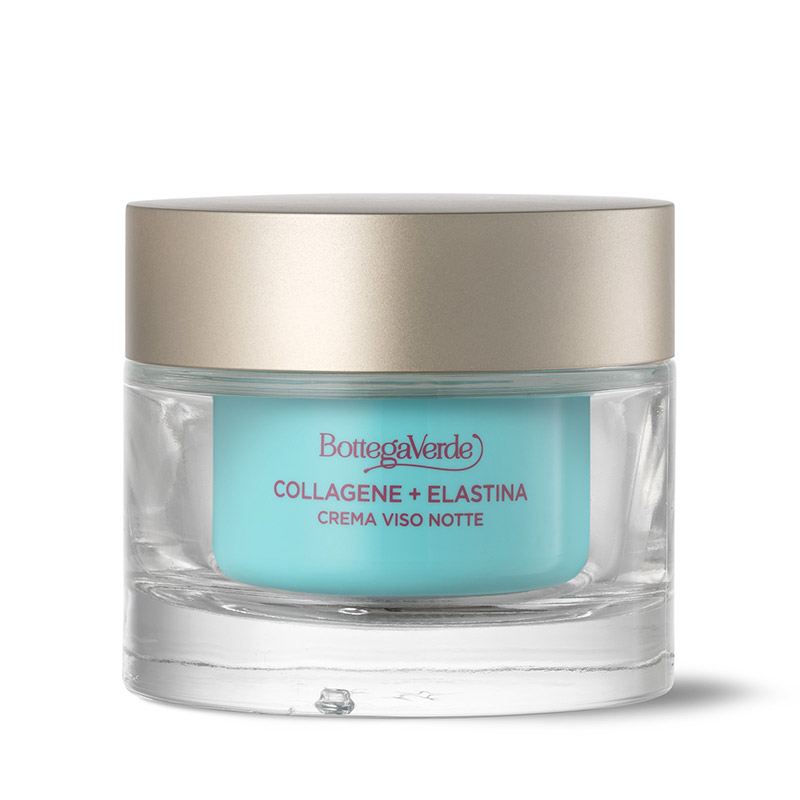 Image of Bottega Verde Collagene + Elastina - Crema viso notte - Booster elasticizzante - con Phytocollagen e Skinectura - tutti i tipi di pelle013