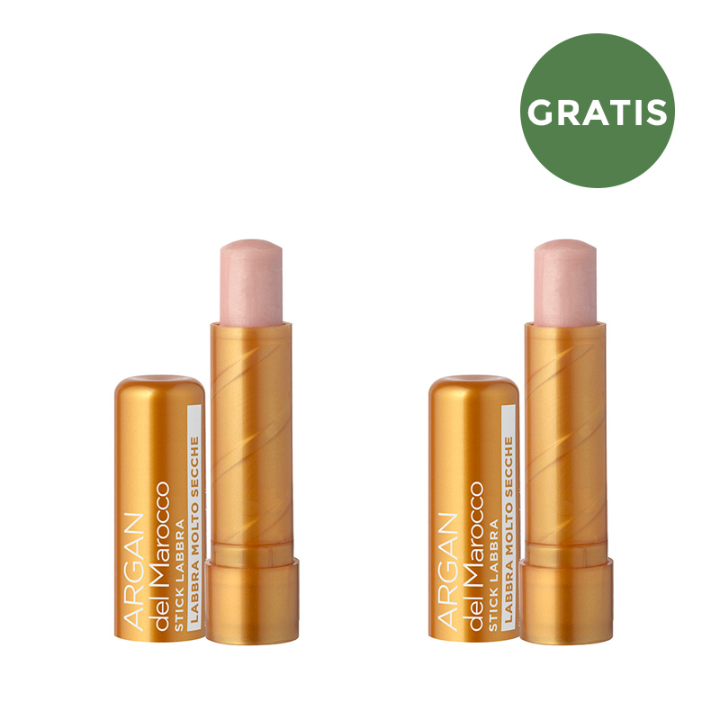 **1+1 GRATIS** Argan del Marocco - Stick labbra emolliente protettivo - con olio di Argan - labbra molto secche