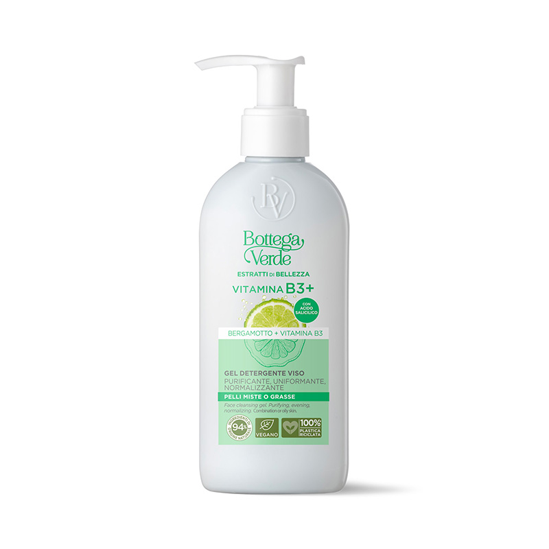 Image of Bottega Verde Estratti di bellezza - Vitamina B3+ - Gel detergente viso - Bergamotto Vitamina B3 - purificante, uniformante, normalizzante - pelli miste o grasse013