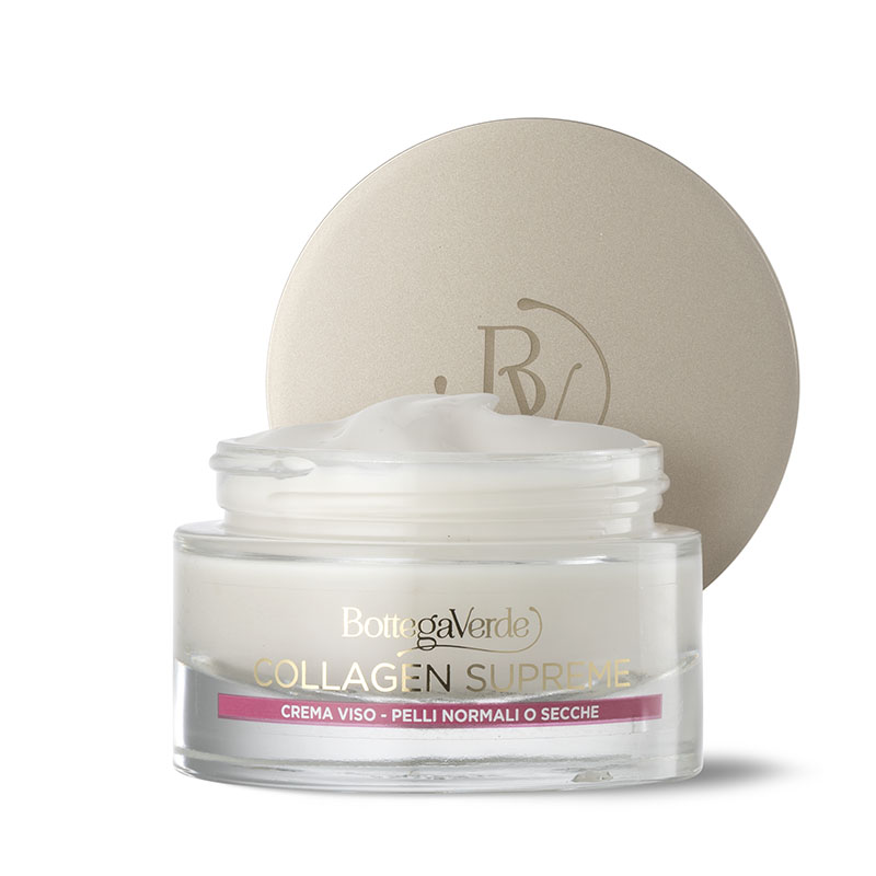 Collagen Supreme - Crema facial - antiarrugas elastizante efecto piel nueva - con Colla-Gain a base de flor de Granada y aceite de Onagra (50 ml) - pieles normales o secas