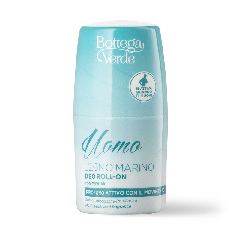 Legno Marino - Desodorante roll-on - con Minerales (50 ml) - perfume activo con el movimiento