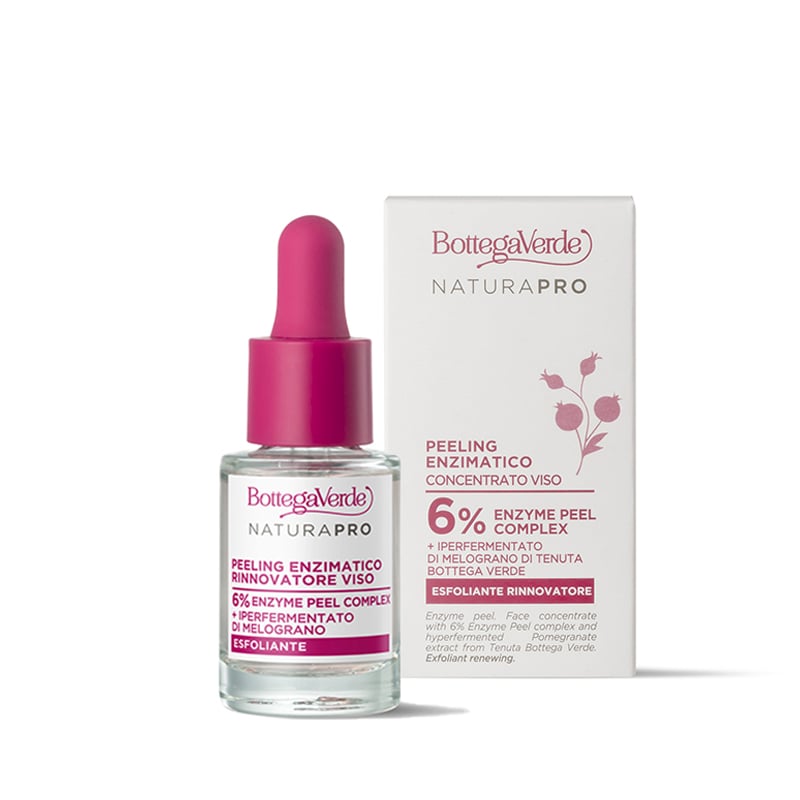 Bottega Verde Peeling enzimatico rinnovatore - concentrato viso - con 6% Enzyme Peel complex e iperfermentato di Melograno di Tenuta Bottega Verde - esfoliante