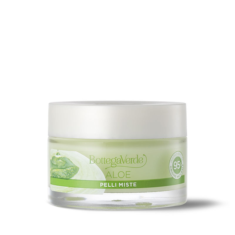 Image of Bottega Verde Aloe - Crema gel viso 24 ore - idratante lenitiva opacizzante - con 30% succo di Aloe* bio (50 ml) - pelli miste