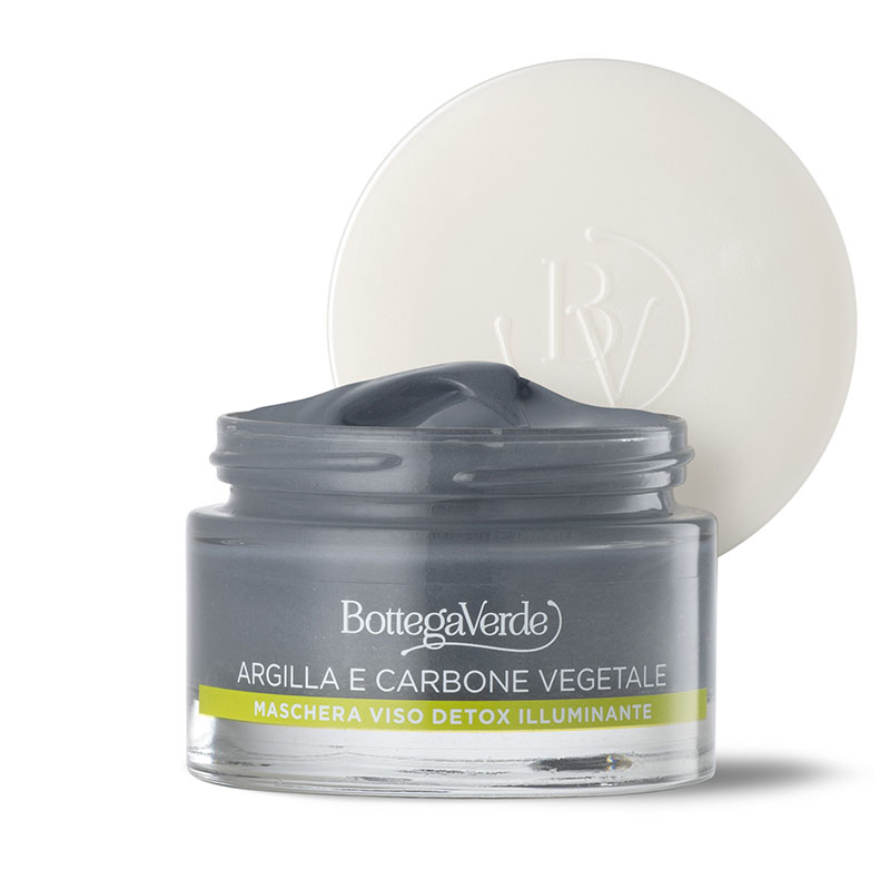 Argille di bellezza - Brightening detox face mask (50 ml) - Sicilian Clay and Charcoal - all skin types