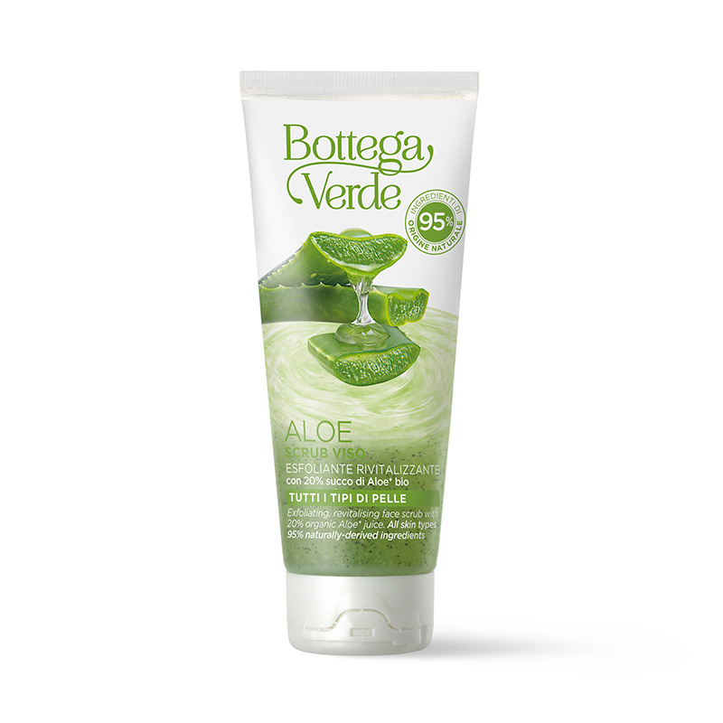 Image of Bottega Verde Aloe - Scrub viso - esfoliante rivitalizzante - con 20%* di succo di Aloe bio - tutti i tipi di pelle