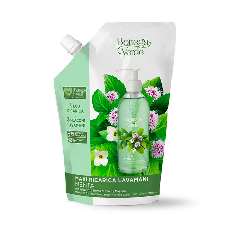 Bottega Verde Menta - Maxi ricarica lavamani con estratto di Menta di Tenuta Bottega Verde