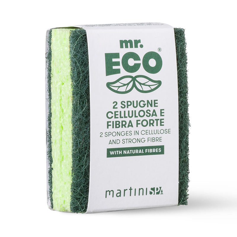 MR. ECO 2 spugne Cellulosa e Fibra forte