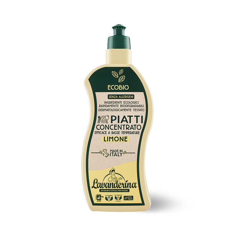 Lavanderina Detergente piatti concentrato Limone (1000 ml) fino a 40 lavaggi