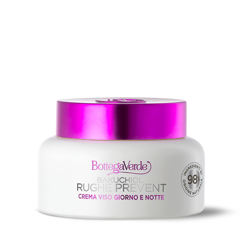 Bottega Verde Bakuchiol - Rughe prevent - Crema viso giorno e notte - prevenzione e trattamento rughe - azione Retinolo naturale - alta tollerabilità - tutti i tipi di pelle