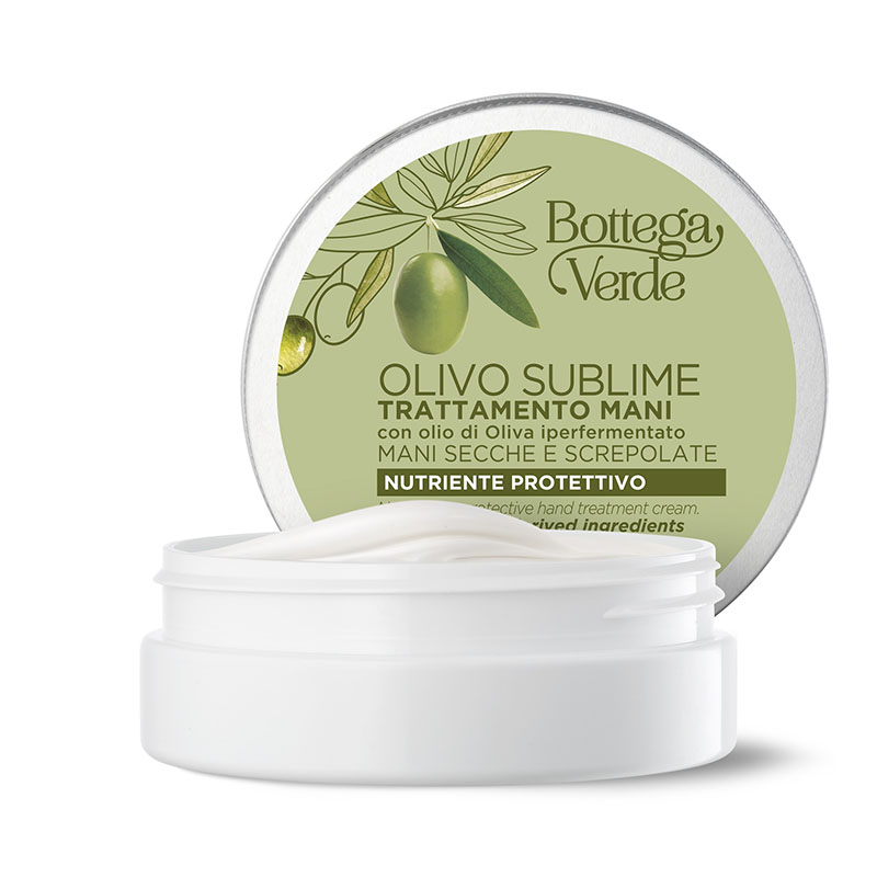 Hand treatment cream - nourishing and protective - with hyperfermented Olive oil (50 ml) - dry, cracked hands