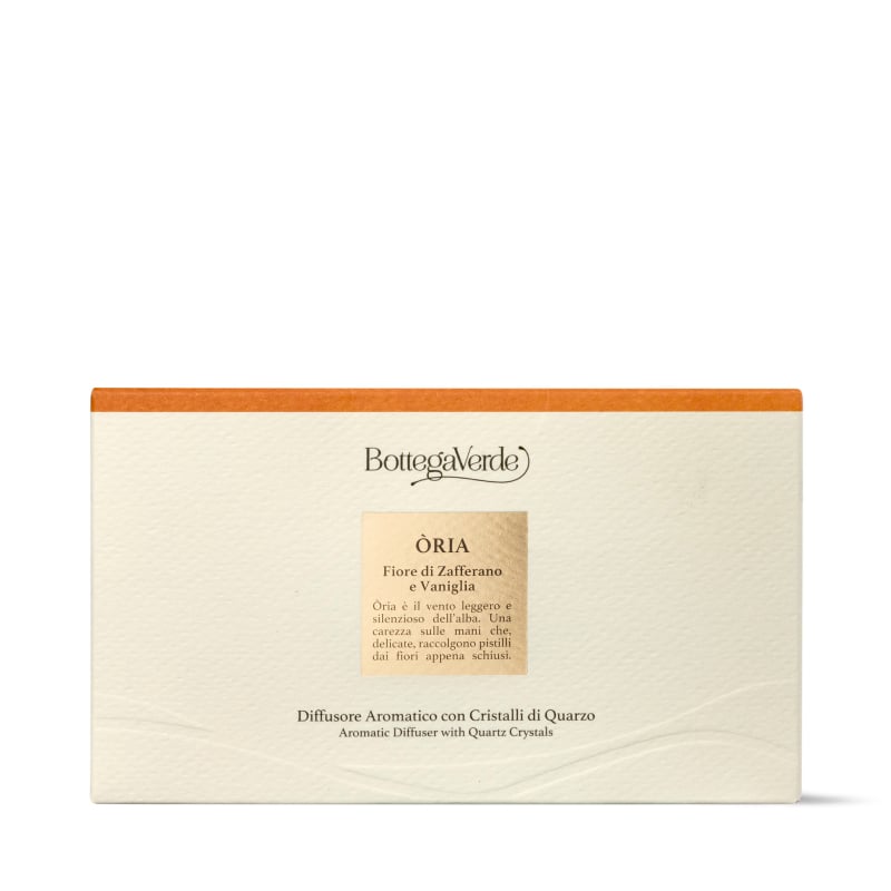 Òria - FIORE DI ZAFFERANO E VANIGLIA - Diffusore aromatico con cristalli di quarzo