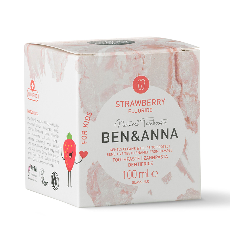 BEN e ANNA Pasta Dentifricia Strawberry con Fluoro BEN e ANNA Pasta Dentifricia Strawberry con Fluoro