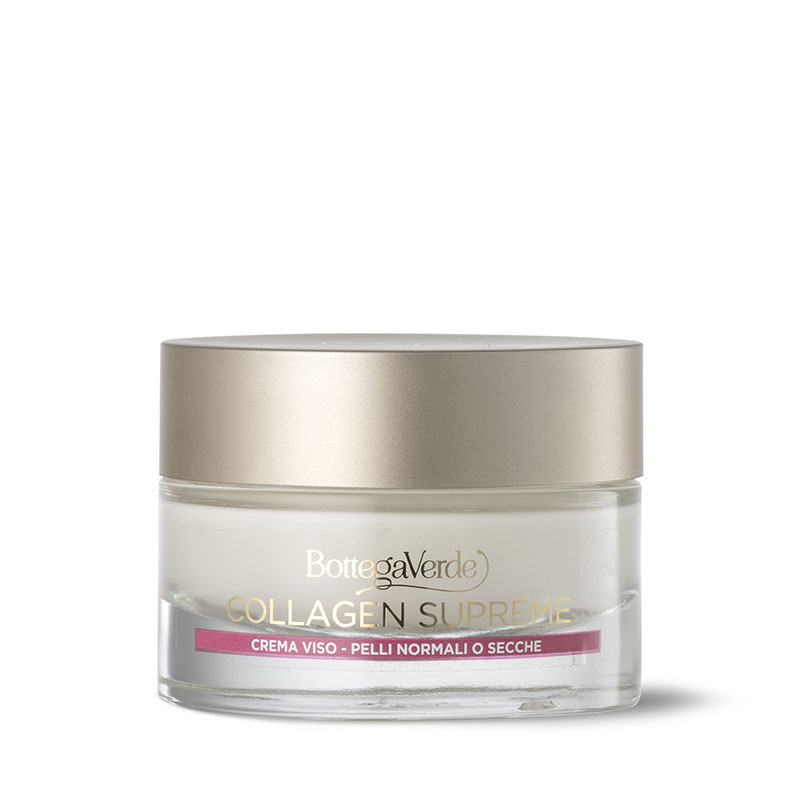 Image of Collagen Supreme - Crema viso - antirughe elasticizzante effetto pelle nuova - con Colla-Gain® a base di fiore di Melograno e olio di Enotera - pelli normali o secche