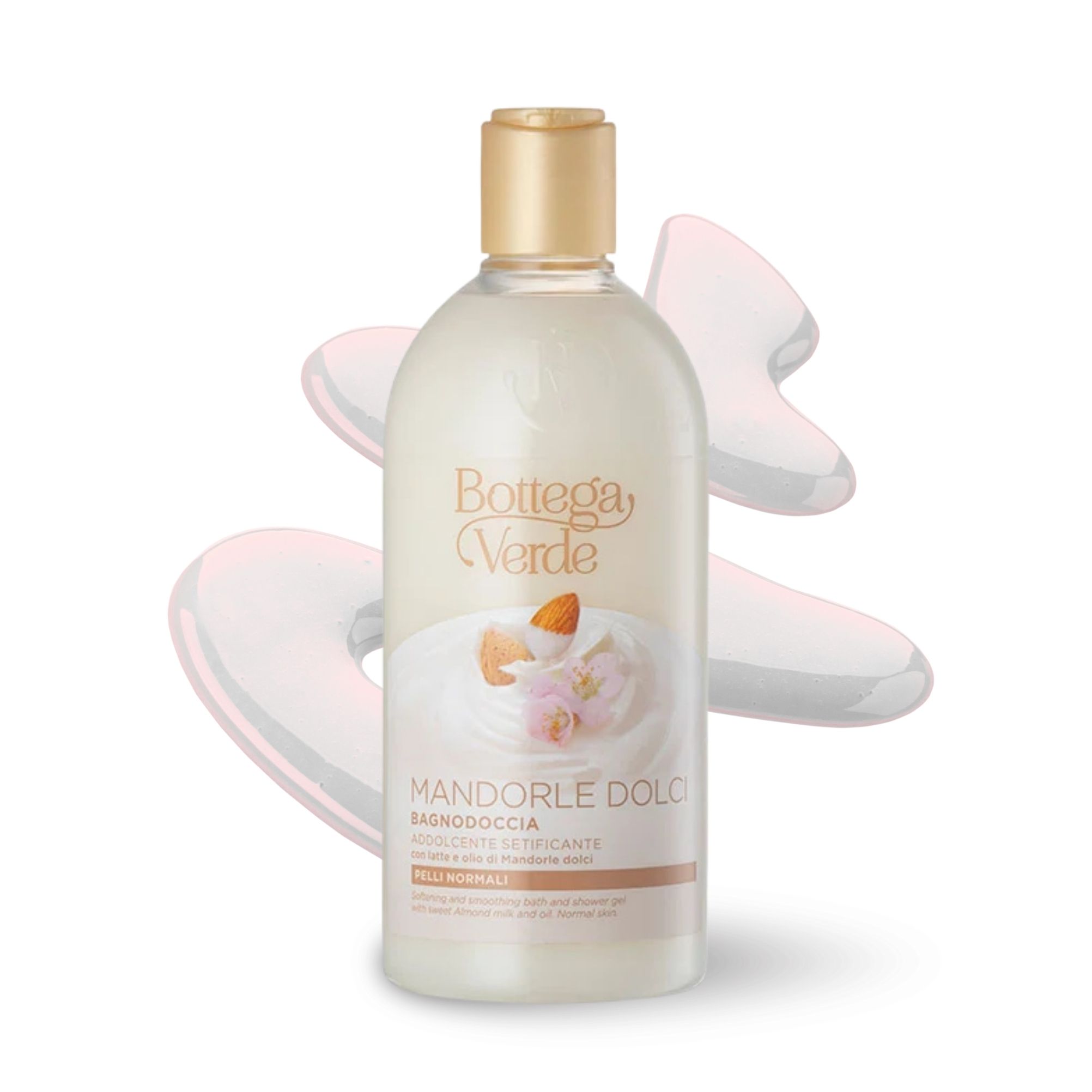 Bath and shower gel - softening and smoothing - with Sweet almond milk and oil (400 ml) - normal skin