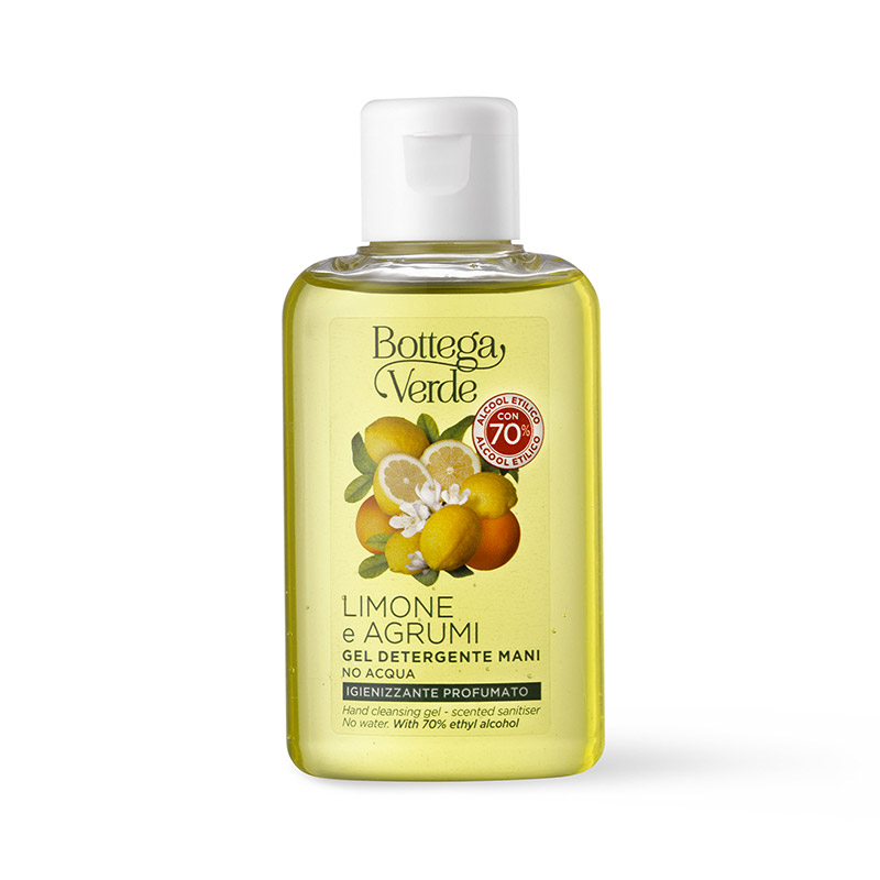 Image of Bottega Verde Limone e Agrumi - Gel idroalcolico - detergente mani - igienizzante profumato