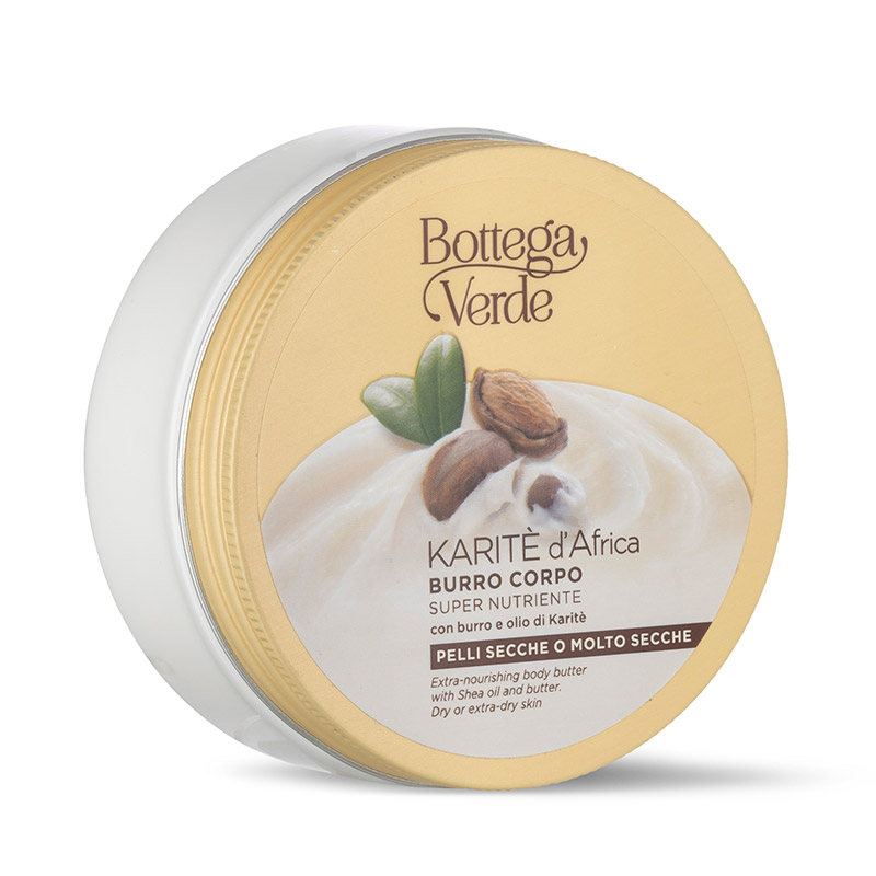 Bottega Verde Karitè d'Africa - Burro corpo super nutriente - con burro e olio di Karitè - pelli secche o molto secche