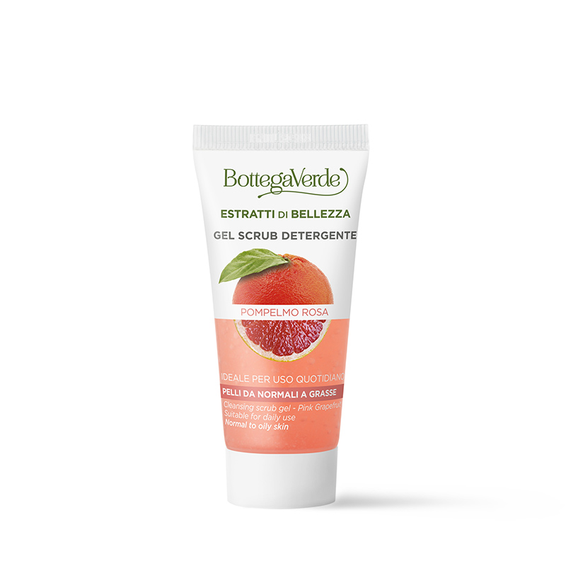 Cleansing scrub gel - Pink Grapefruit - normal to oily skin - Ideal for daily use (30 ml)