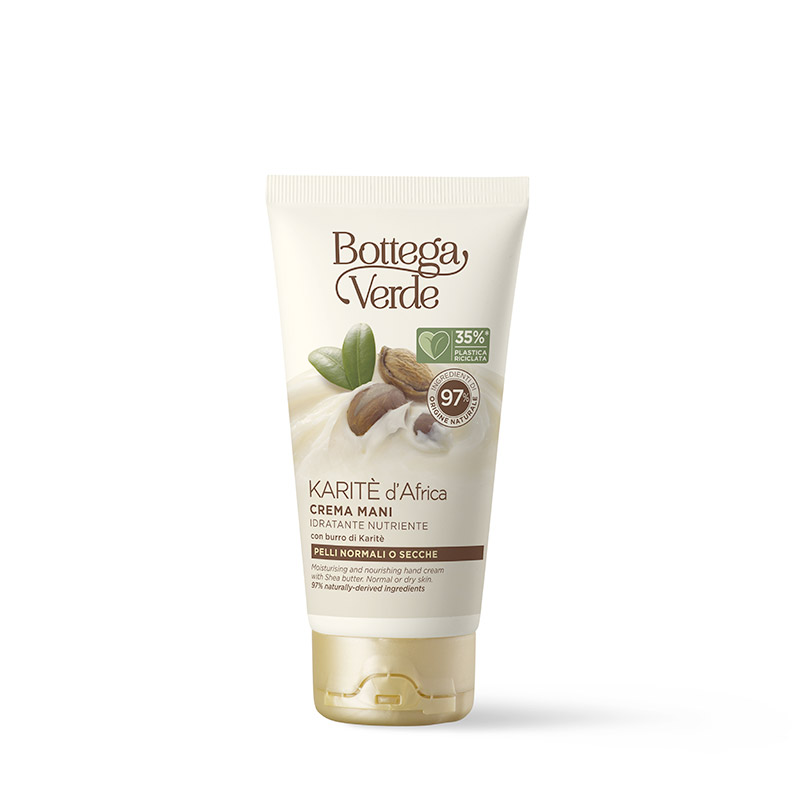 Karitè d'Africa - Crema para manos - hidratante y nutritiva - con manteca de Karité (75 ml) - pieles normales o secas