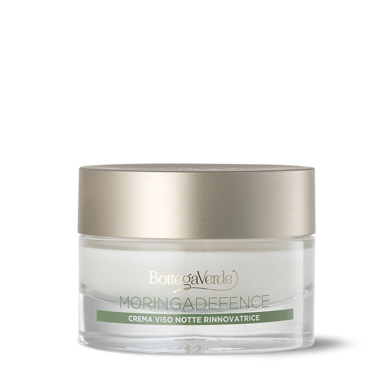 MORINGADEFENCE - Brightening, detoxifying, renewing and anti-wrinkle night cream, with Moringa oil and Keratinese (50 ml) - all skin types - age 40+