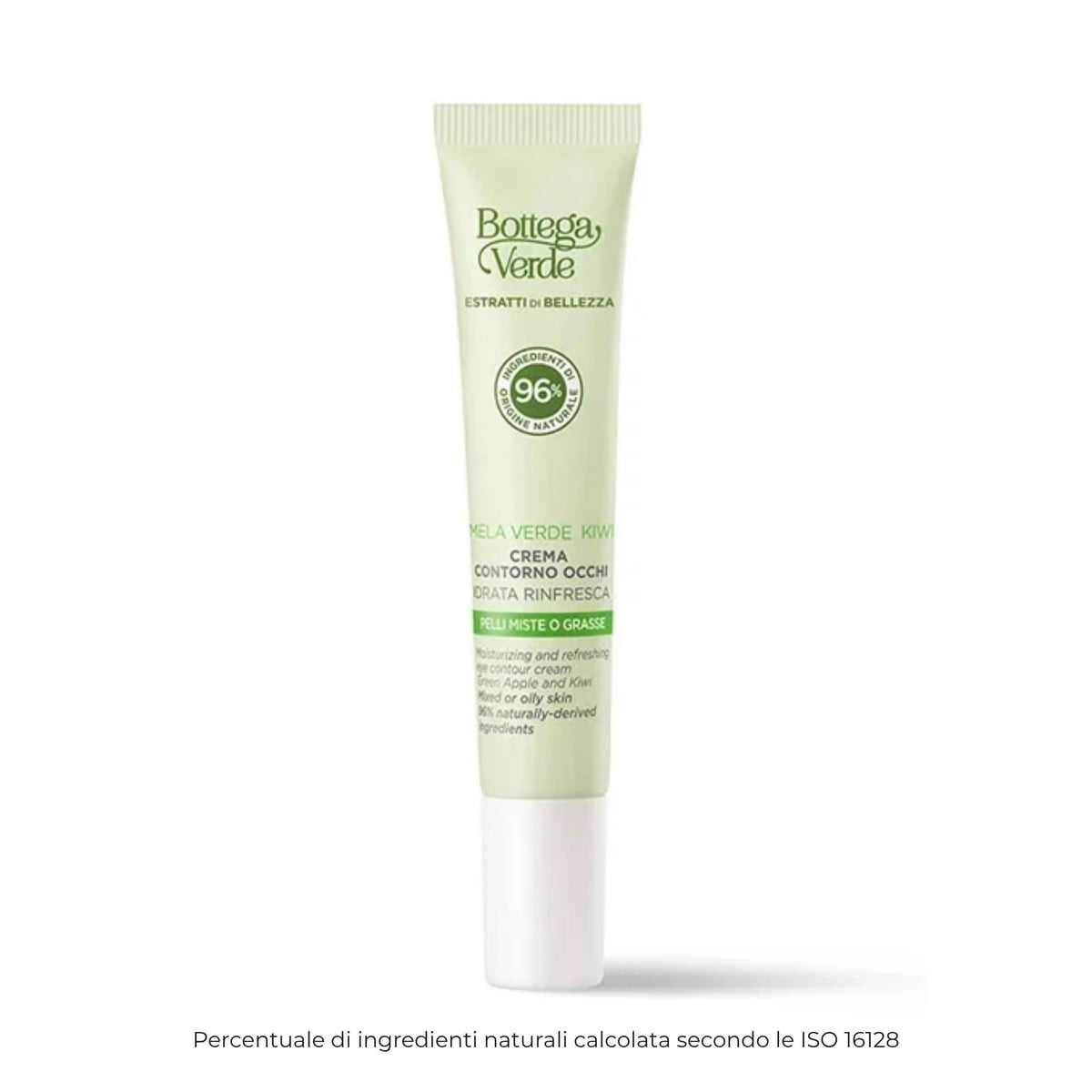 Estratti di bellezza - Eye contour cream - Green Apple and Kiwi - moisturizes and refreshes (15 ml) - combination or oily skin