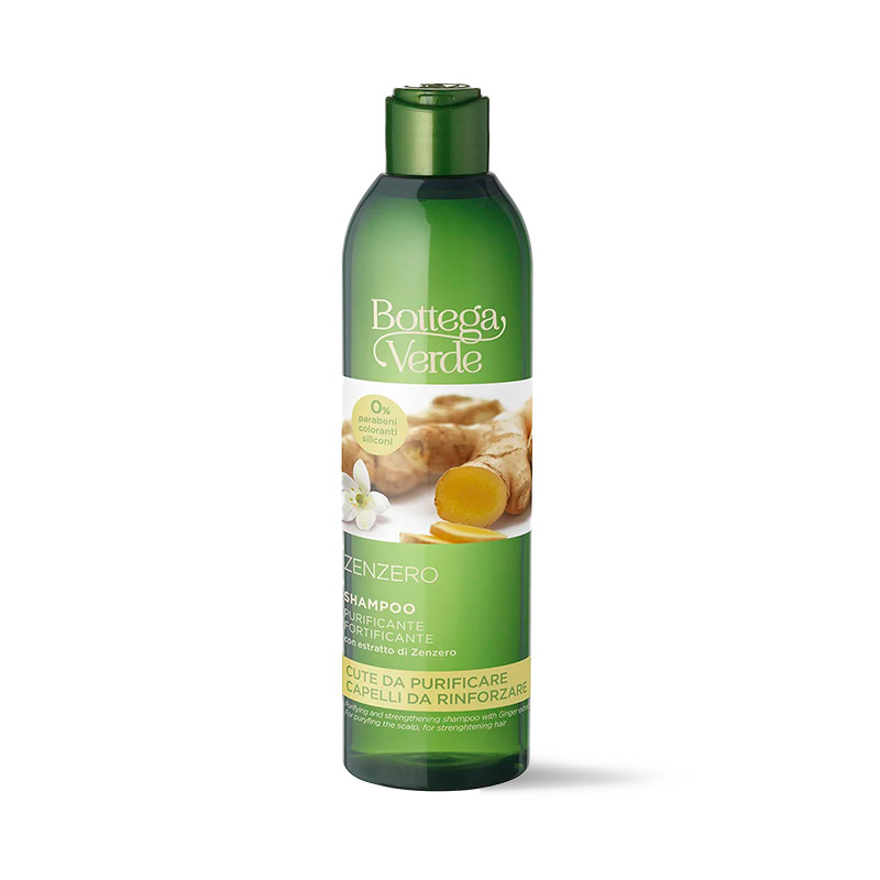 bottegaverde zenzero - shampoo purificante fortificante - con estratto di zenzero - cute da purificare capelli da rinforzare