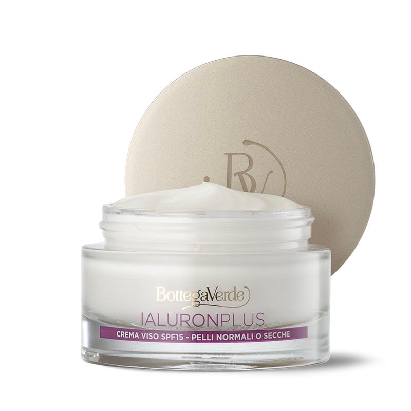 Ialuron Plus - Crema per il viso ricompattante, effetto filler*, con acido Ialuronico ed estratti di fiori Bianchi - pelli normali o secche