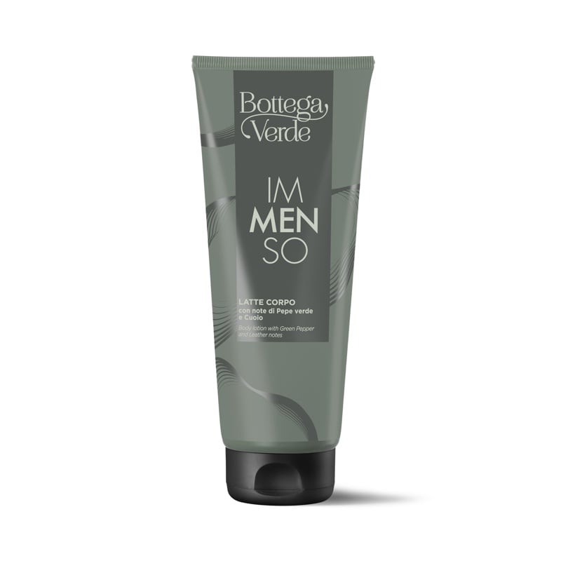 Leche corporal con notas de Pimienta verde y Cuero (200 ml)