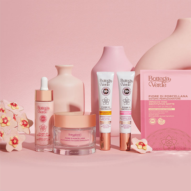 Perfecting system - Plumping, anti-sagging and anti-thinning Day Face Treatment Refill - with pink pigments - with Plant Ceramides, Acacia Plant Collagen and Porcelainflower (50 ml) - normal or dry skin